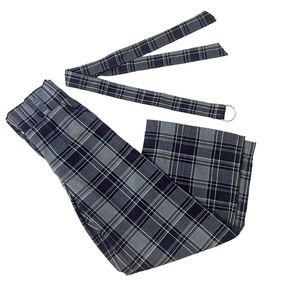 7th Avenue New York & Company Purple & Gray Plaid Wide Leg Pants Women 2